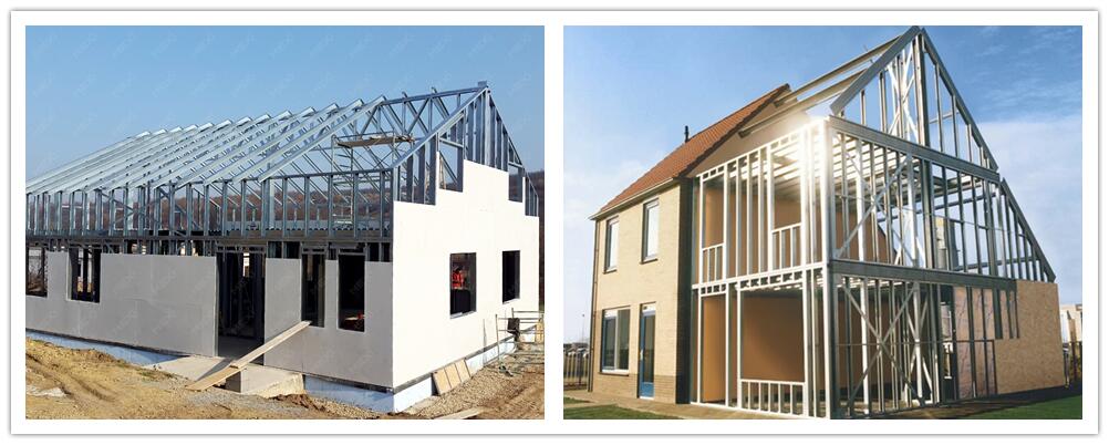 Modern light steel frame prefabricated house